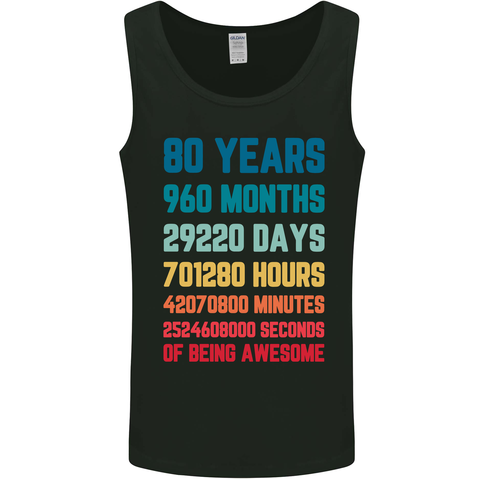 80th Birthday 80 Year Old Mens Vest Tank Top