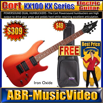 Cort KX100 KX Series Electric Guitar & FREE On-Stage GBE4990CG Deluxe Gig Bag