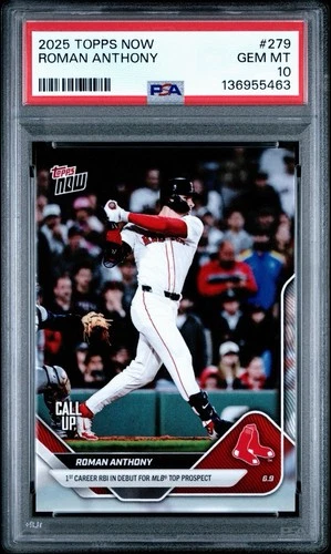 Roman Anthony [RC] - 2025 Topps Now #279 - Red Sox Rookie Debut - PSA 10