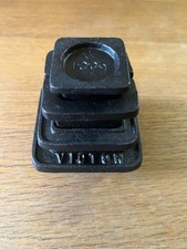 5 Metric Vintage Square Stacking Iron Scale Weights  100g to 1 Kg Victor Brand