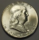 GEM Business Uncirculated++ to MS?? 1961  Nicer Low Mintage Franklin Half Dollar