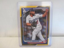 2024 Bowman Baseball Clayton Kershaw Base Card Yellow Border Parallel 15/50