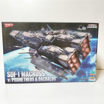 Hasegawa 1/4000 Macross Fortress Ship Model w/ Prometheus & Daedalus New