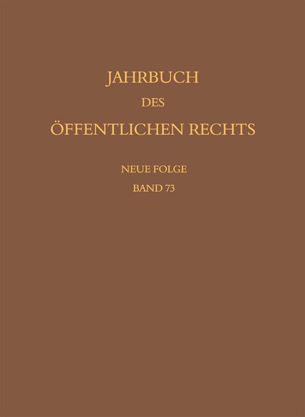 Jahrbuch Des öFfentlichen Rechts Der Gegenwart. Neue Folge Christian Walter-image