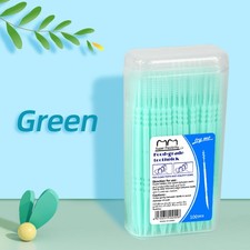 100Pcs Double-Headed Toothpicks Dental Floss Sticks Oral Care with Storage Box