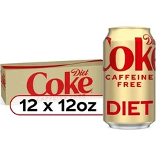 Diet Coke Caffeine Free Soda Pop 12 fl oz 12 Pack Cans Free Shipping Fast Ship