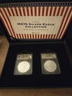 2021 US Silver Eagle Collection MS70 ANACS Strike 2 Coin Set Bullion 1oz Box COA
