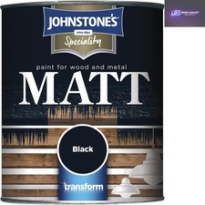 Image of High Opacity 250ml Matt Black Paint for Wood & Metal - Interior/Exterior Use