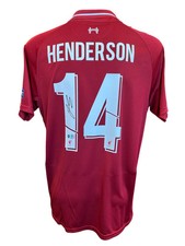 JORDAN HENDERSON SIGNED 2018/19 LIVERPOOL UCL FINAL SHIRT (ACG CERT AG17190)
