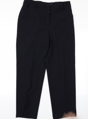 Getragene schwarze Damenhose Größe 14 L23 in