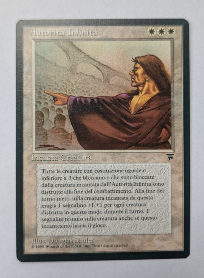 Magic Mtg Italian Legends Infinite Authority   MINT condition