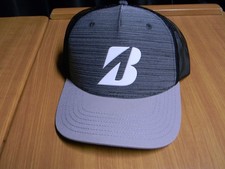 NWOT Bridgestone Snap back - Mesh back Golf Hat / Cap - Grays and Black