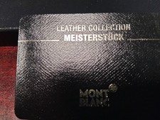 portafoglio montblanc collezione meisterstuck in pelle nera 6 tasche
