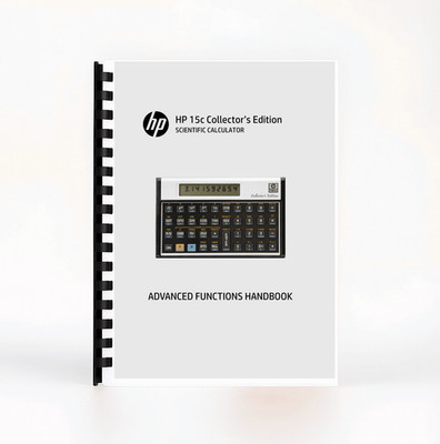 HP-15C Collector's Edition Calculator Advanced Functions Manual Half letter