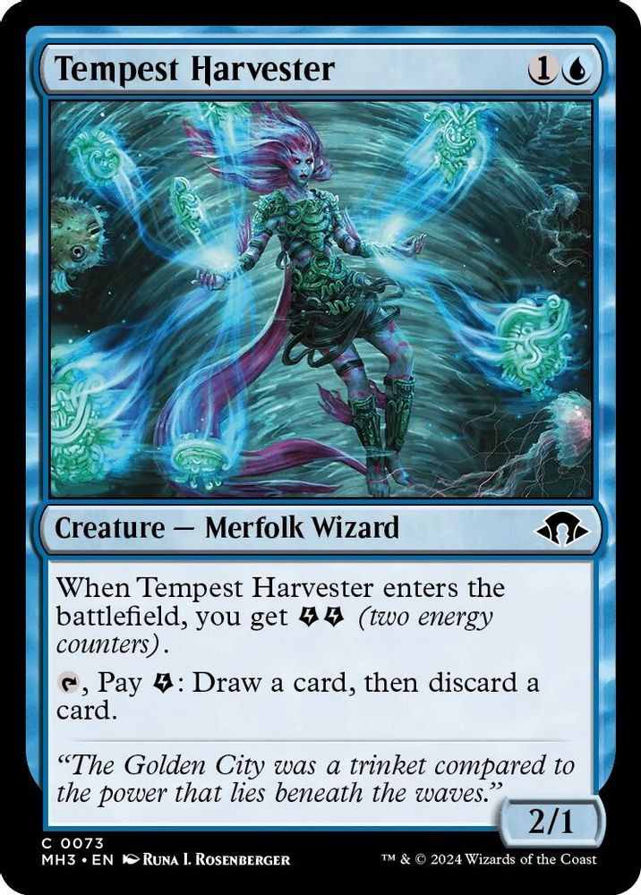 2024 Magic: The Gathering: MH3 - Tempest Harvester (#73, C, Near Mint)