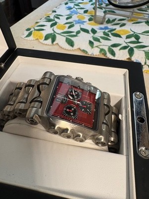 Oakley Time Machine watch Red Face gently used, with original box and retail box