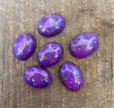  WHOLESALE PURPLE COPPER TURQUOISE CABOCHON OVAL SHAPE LOOSE GEMSTONE