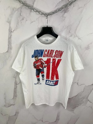 Washington Capitals John Carlson 1K Games Big Logo T-Shirt NHL Merch Größe XL