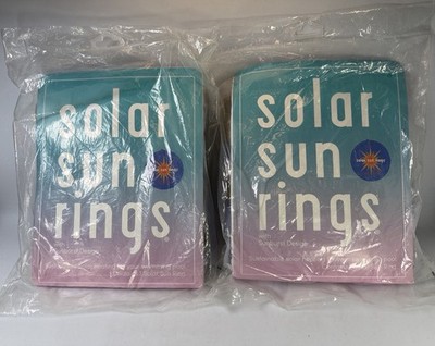 2 Pack! Solar Sun Rings w/ Sunburst Design Solar Heating for Pool New! Sealed!