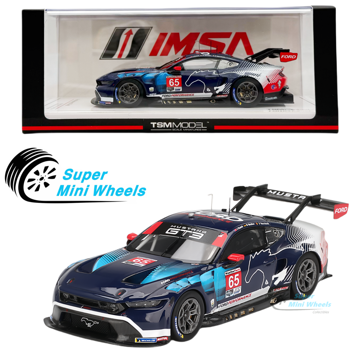 TSM-Model 1:43 Ford Mustang GT3 #65 Ford Multimatic Motorsports