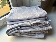 Dwell Studio Dwellstudio King Duvet Cover Shams Set Minimalist Modern Blue-Gray