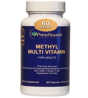 27-in-1 Methylated Multivitamin for Men & Women | CoQ10, K2, B12 | 60 Capsules