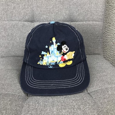 Disney Parks Mickey Mouse Hat Cap Strap Back Youth 54-58CM Blue Magic Kingdom