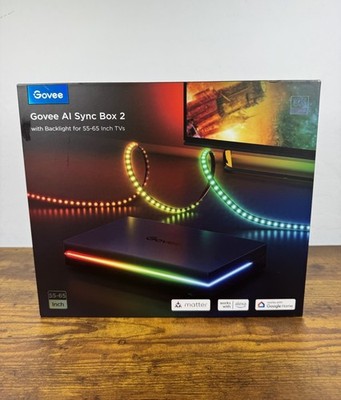 GOVEE AI SYNC BOX 2 with BACKLIGHT for 55-65'' TV's H6604B (NEW)