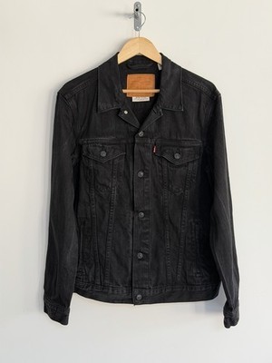 Levi s Jeansjacke Trucker Jeans Washed Schwarz Herren Large