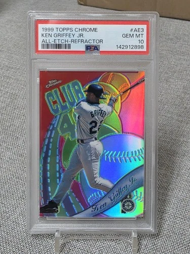 1999 Topps Chrome - All-Etch Ken Griffey Jr Refractor PSA 10 GEM MINT LOW POP!