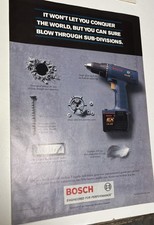 Vintage Bosch Tools Print Ad Electric Drill Power Tools -Ad Only Ad#6110