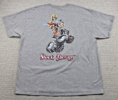 Shock Therapy Monster Truck Shirt Mens 2XL Gray Port & Company Graphic Tee
