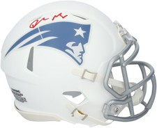 Drake Maye New England Patriots Autographed Riddell Rivalry Speed Mini Helmet