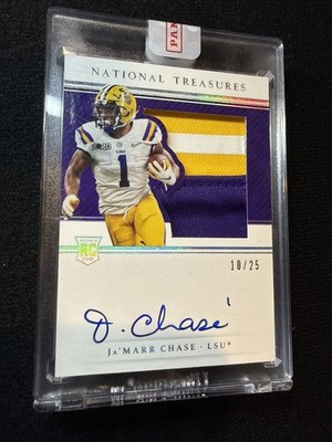 2021 National Treasures Collegiate Ja'Marr Chase RPA 10/25