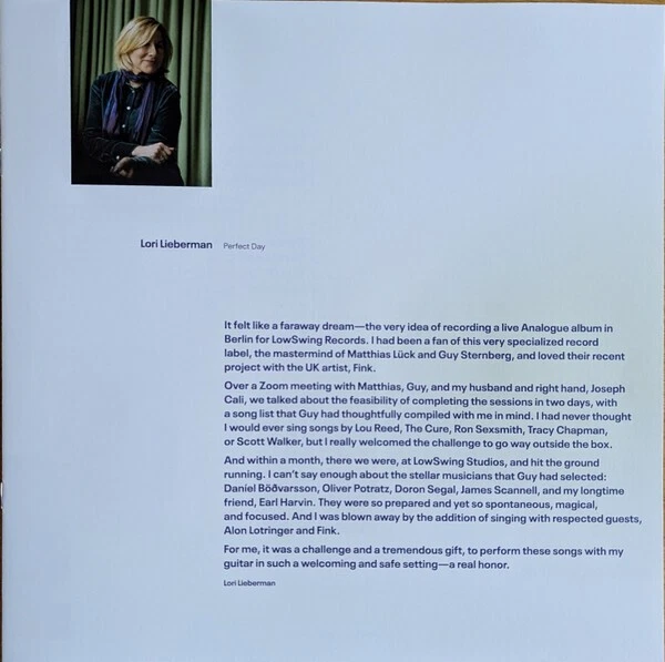 LOW SWING RECORDS LOSW-012-45 LORI LIEBERMAN PERFECT DAY 2024 LP - Bild 4 von 4