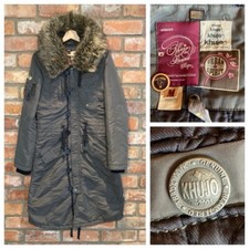 Khujo “ellen” Long Hooded Parka Women’s Size M - Uk 10/12