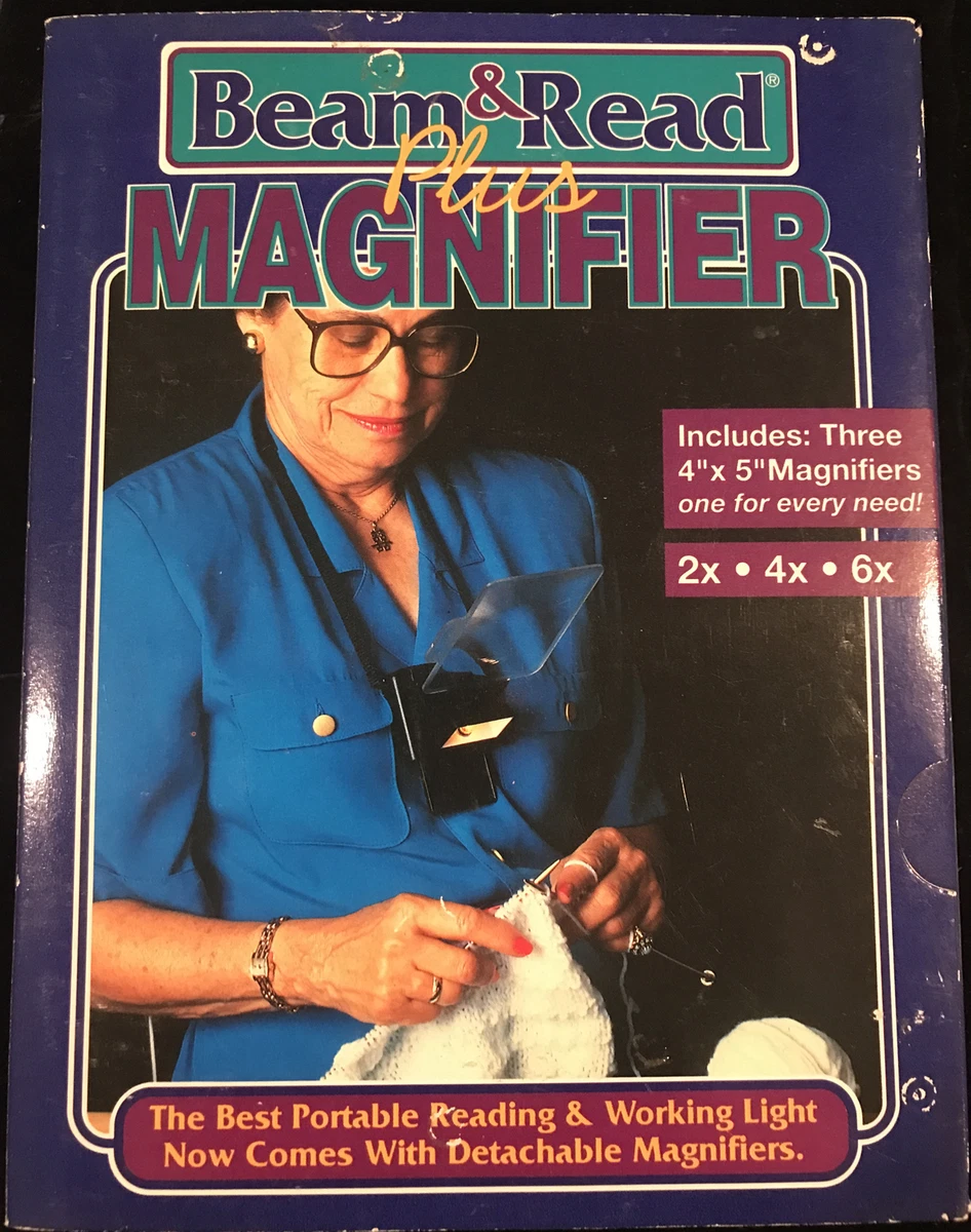 VTG BEAM AND READ PLUS MAGNIFIER Portable Reading Light 2x 4x 6x