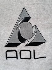 Rare Vintage 90s AOL America Online Sweatshirt Sz S (Almost M) + 1 Med Unisex Nu