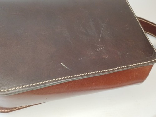 Leather Purse Shoulder Bag Dark Brown Unbranded - Picture 12 of 13