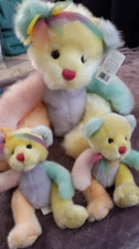 Lot Of 3 First  Main SORBET Stuffed Animal Plush 18  Bear Multicolor Pastel