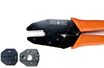 Interchangeable Ratchet Crimp Tool + 2 Die Sets RG58 RG59 RG62 RG11 RG174 RG213