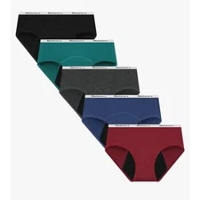 Set of 5 Leakproof Period Panties - Comfortable & Absorbent-XL