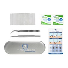 Tick Killer Platinum Tick Remover Tool Set Tweezers/Metal Case/Id Card/Mini Bags