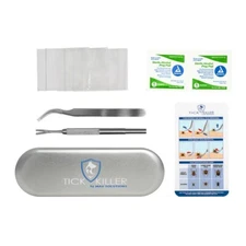 Tick Killer Platinum Tick Remover Tool Set Tweezers/Metal Case/Id Card/Mini Bags