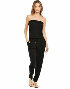 bandeau playsuit black