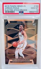 Jordan Poole Panini Obsidian Electric Etch Orange Rookie RC PSA 10 /50 Pop 1!!!