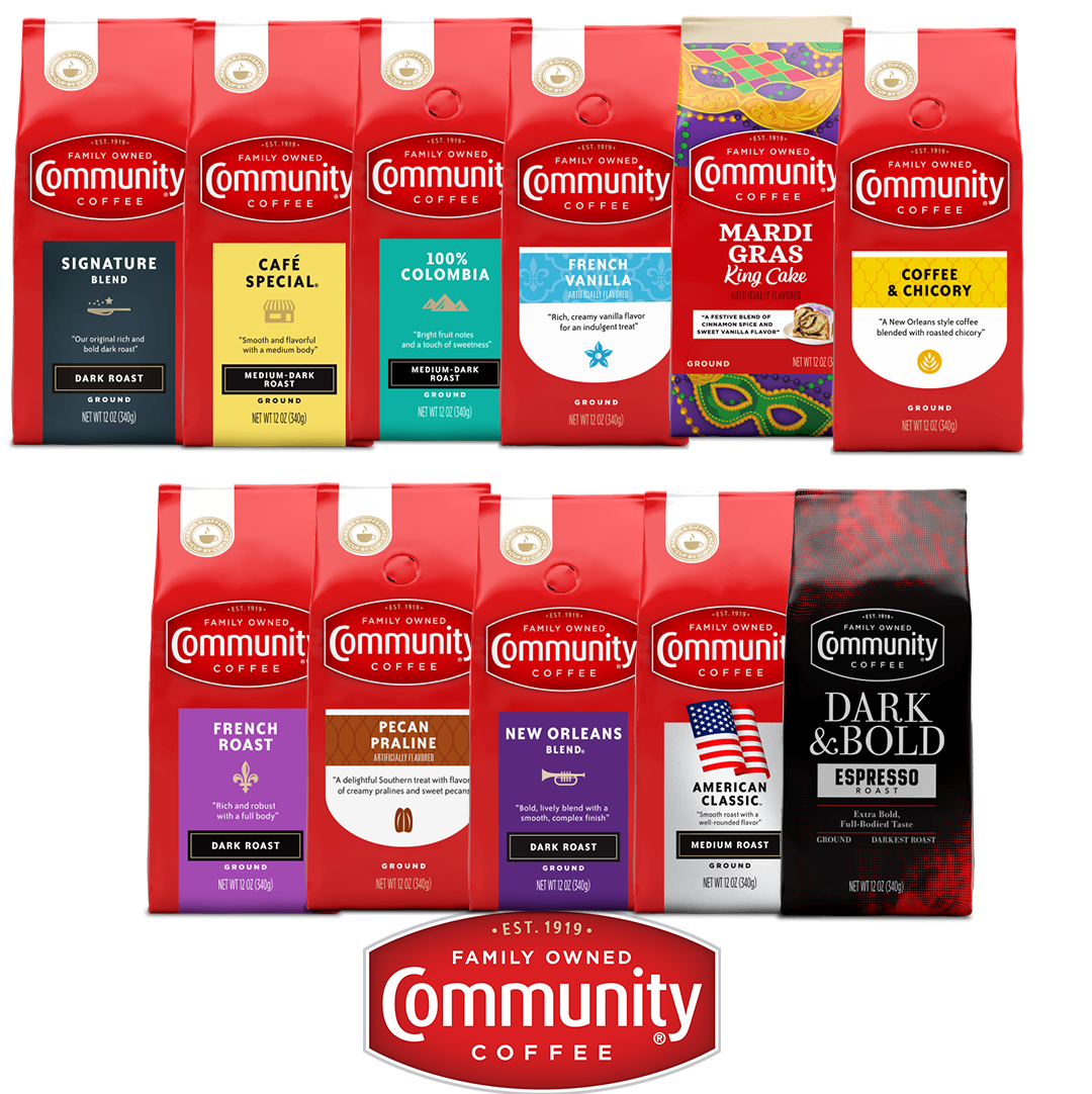 Ground Community Coffee Variations, 12 oz., Shipped From New Orleans, LA