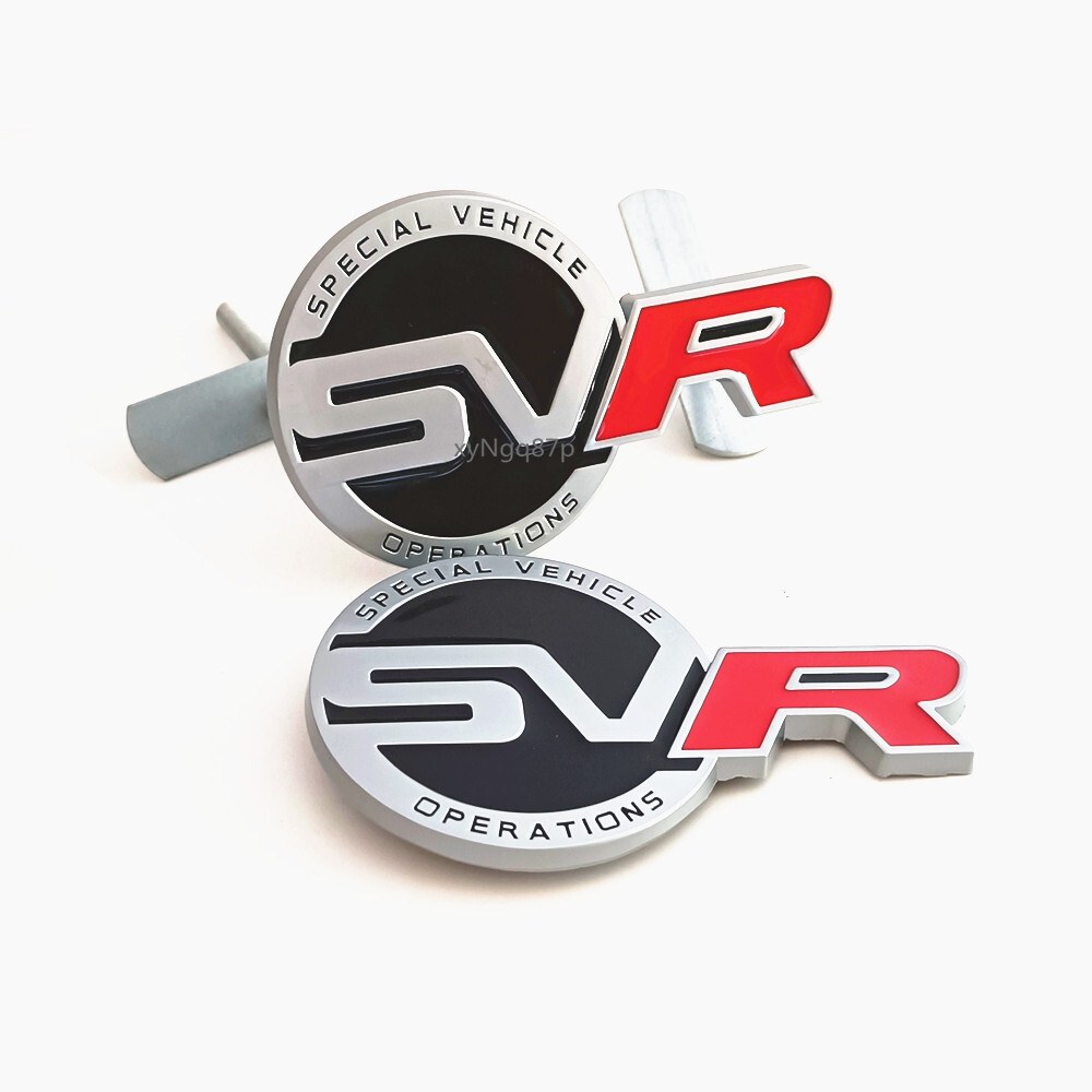 3D SVR Front Grille Emblem & Rear Trunk Badge Sport Sticker Nameplate  