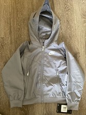 Nike Boys Hooded Windbreaker Full Zip Light Rain Jacket
