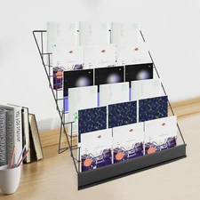6 Tier Wire Countertop Rack Comic Book Rack Book Display Stand For Books DVD CD